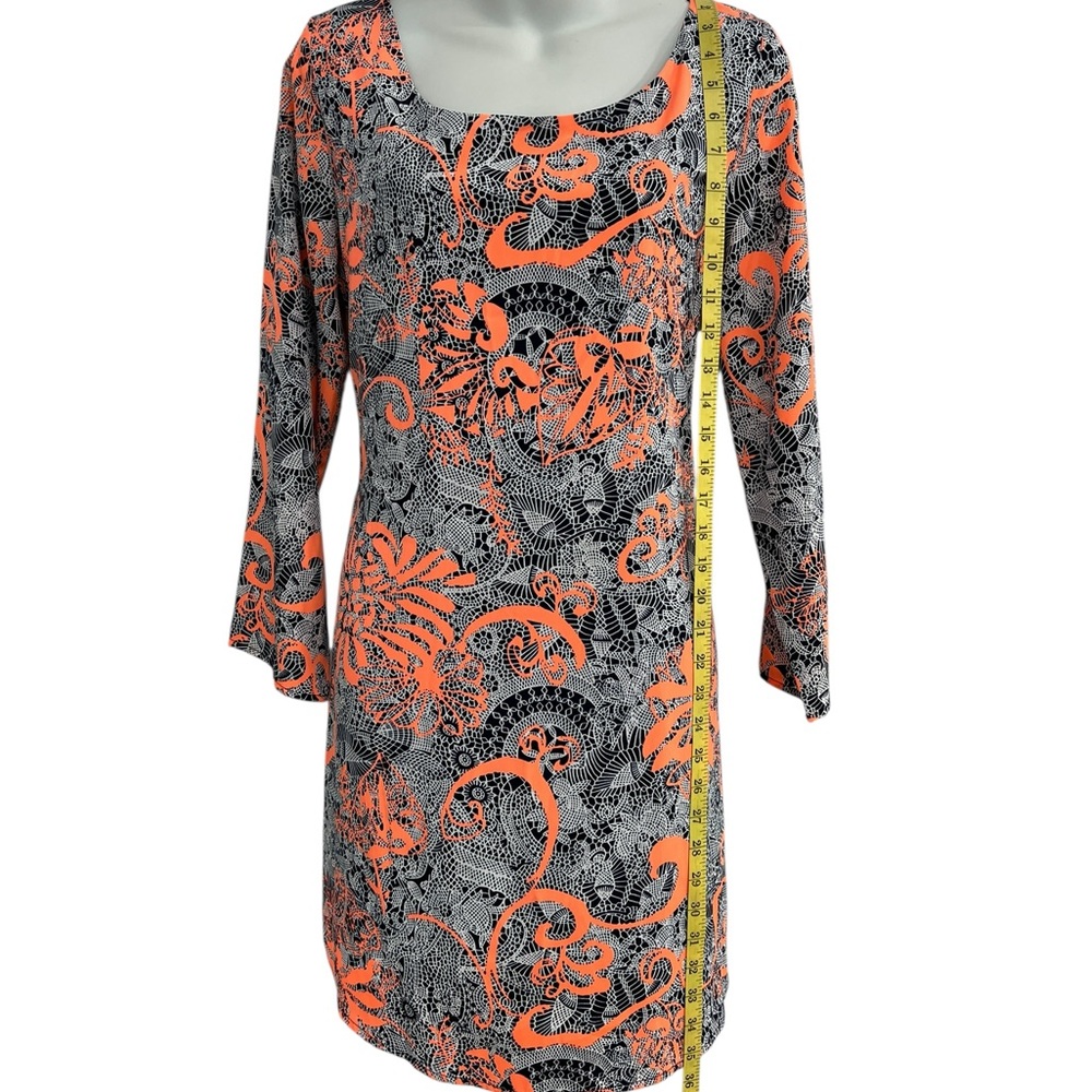Caramel Orange, Gray & Black Long Sleeve BodyCon Dress in Women’s Large - Picture 9 of 12